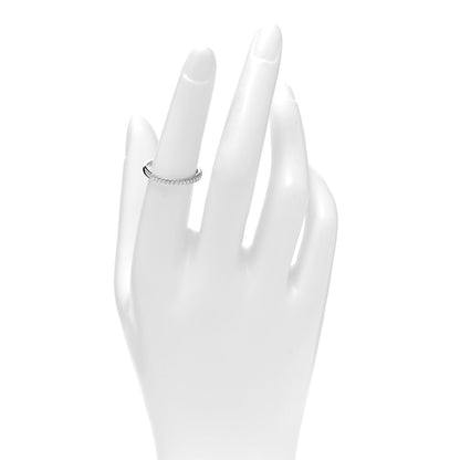 Tiffany Platinum Diamond .17ctw Soleste Half Circle Band Ring 53 6.5 2 of 5