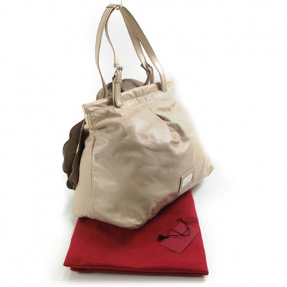 Valentino Garavani Leather Petale Hobo Beige 3 of 13