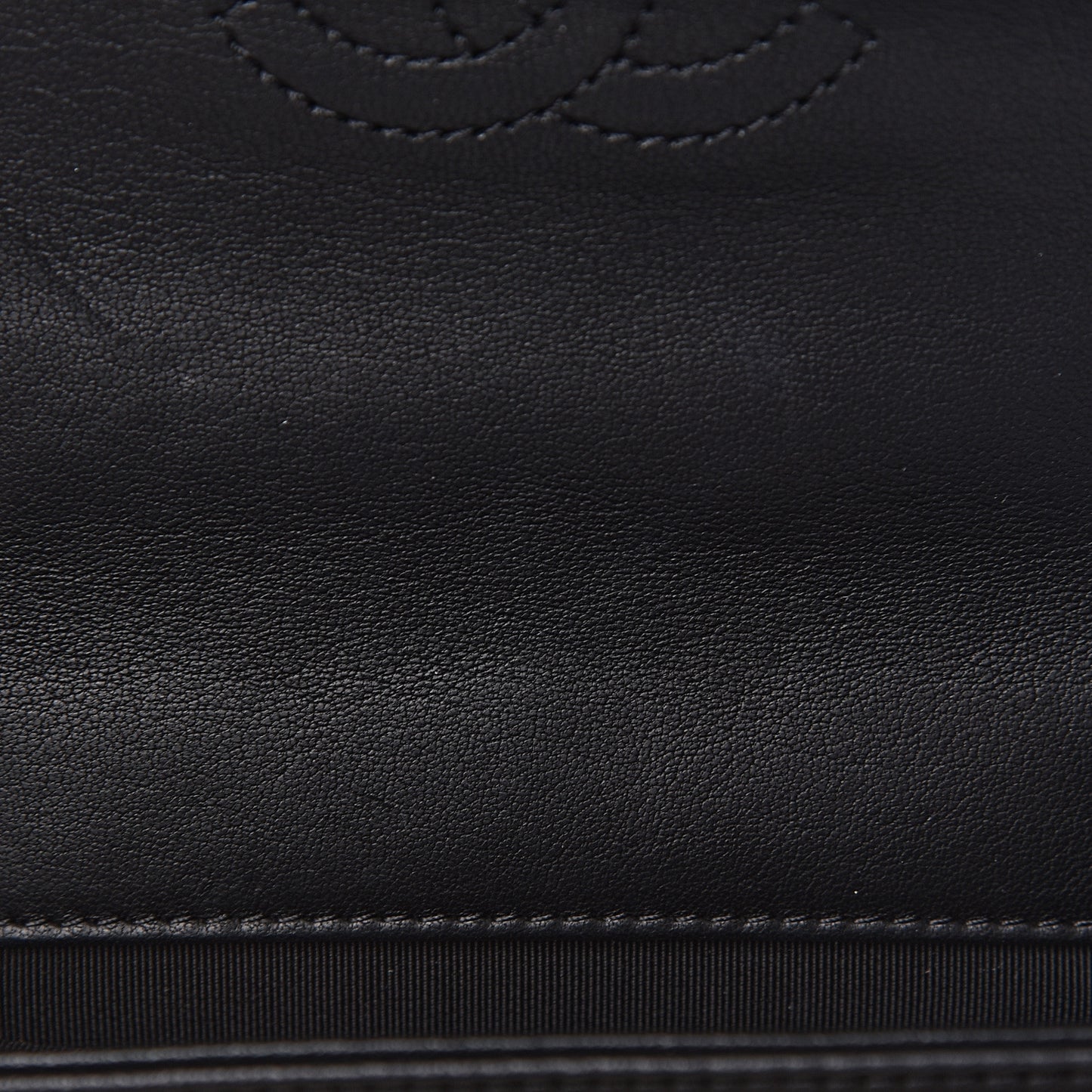 Lambskin Quilted Small Camellia Flower Flap Black