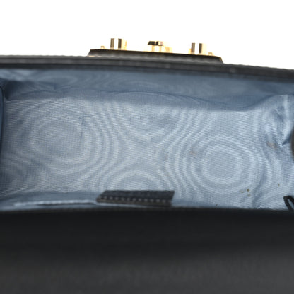Gucci Grained Calfskin Bee Star Small Padlock Shoulder Bag Black 5 of 13