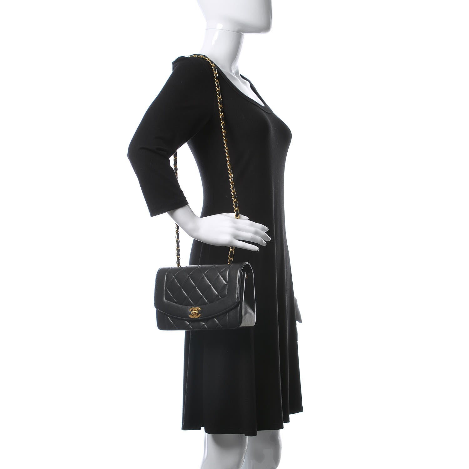 Chanel Lambskin Quilted Small Single Flap Black 2 of 11
