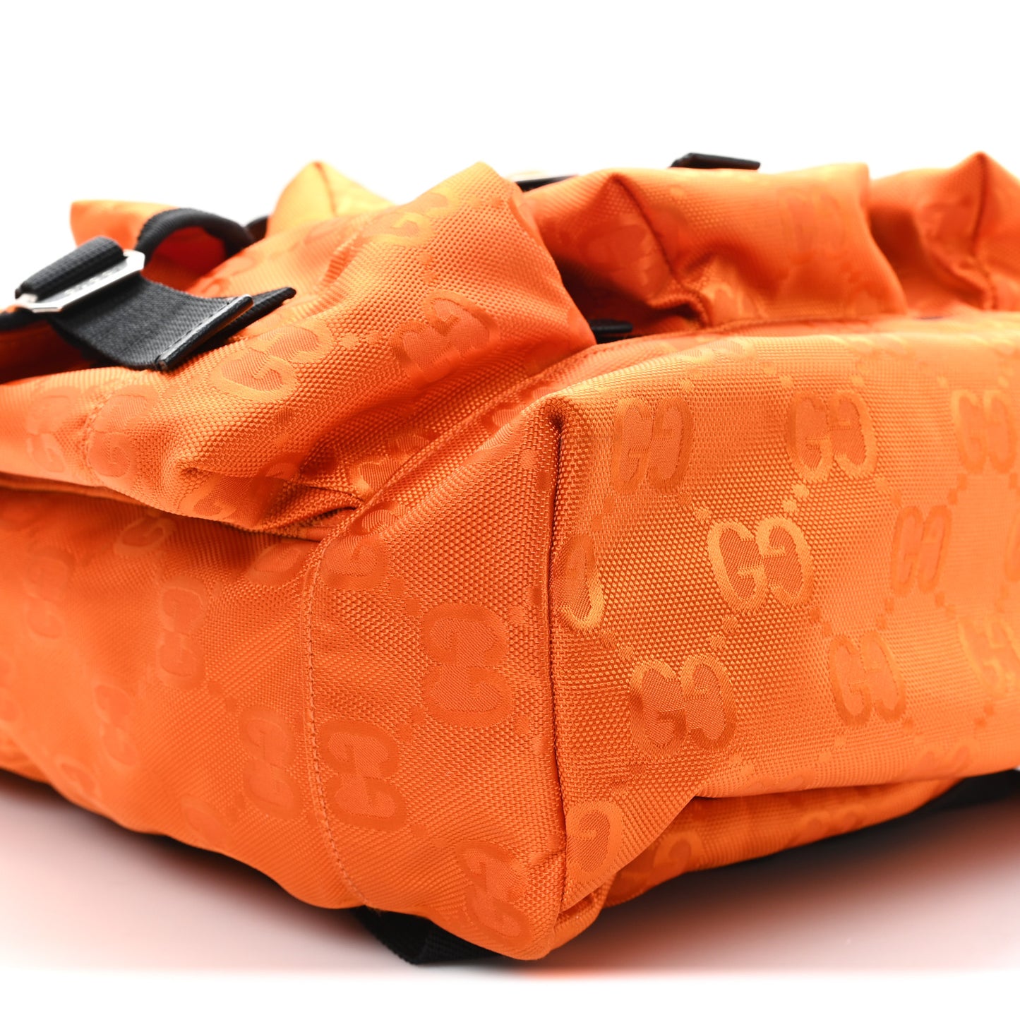 Econyl Nylon Monogram Off The Grid Utility Pocket Backpack Carrot Orange Black