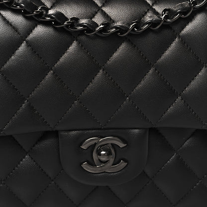 Chanel Lambskin Quilted Medium Double Flap So Black 7 of 10