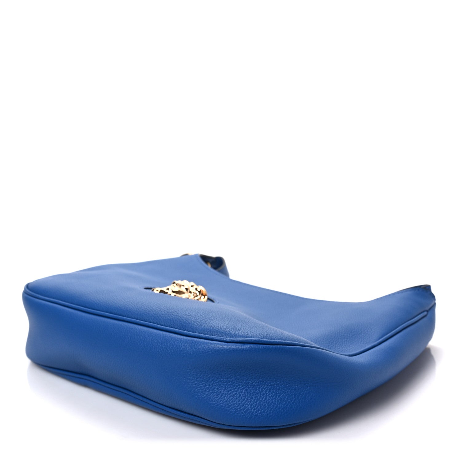 Versace Calfskin La Medusa Medium Hobo Crossbody Lapis 8 of 8