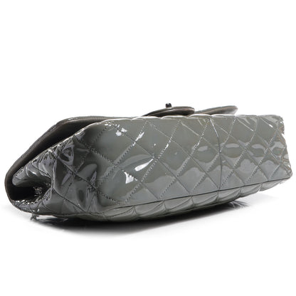 Chanel Patent Quilted Jumbo Single Flap Grey 4 of 9