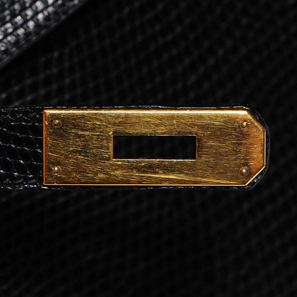 Hermes Lizard Kelly Sellier 28 Black 12 of 26