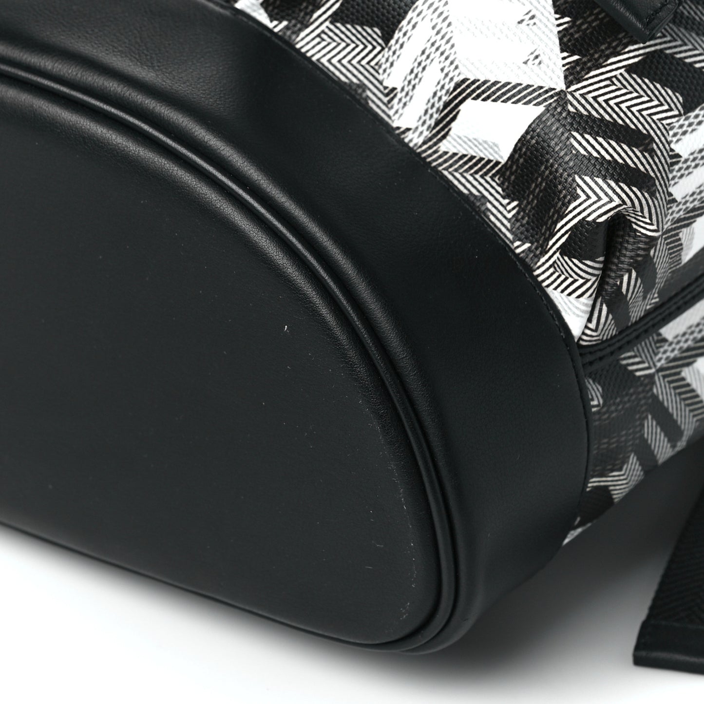 Cubic Monogram Medium Bradenburg Backpack Black White