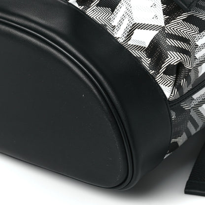 MCM Cubic Monogram Medium Bradenburg Backpack Black White 8 of 9