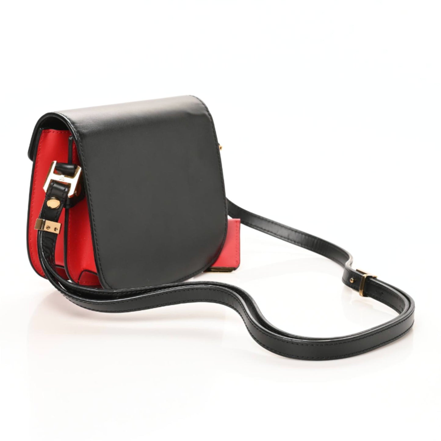 Calfskin Mini Patricia Crossbody Bag Red Black