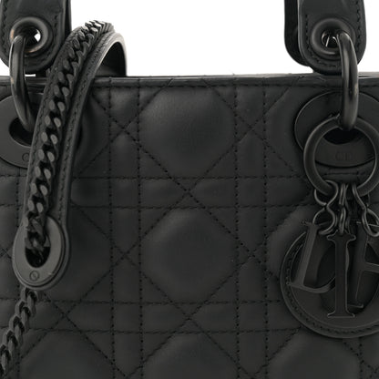Christian Dior Ultra Matte Calfskin Cannage Mini Lady Dior Black 8 of 13