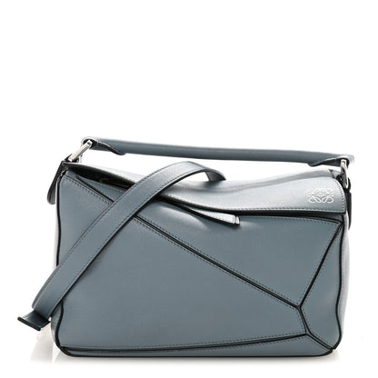 Loewe Calfskin Small Puzzle Bag Stone Blue 1 of 9