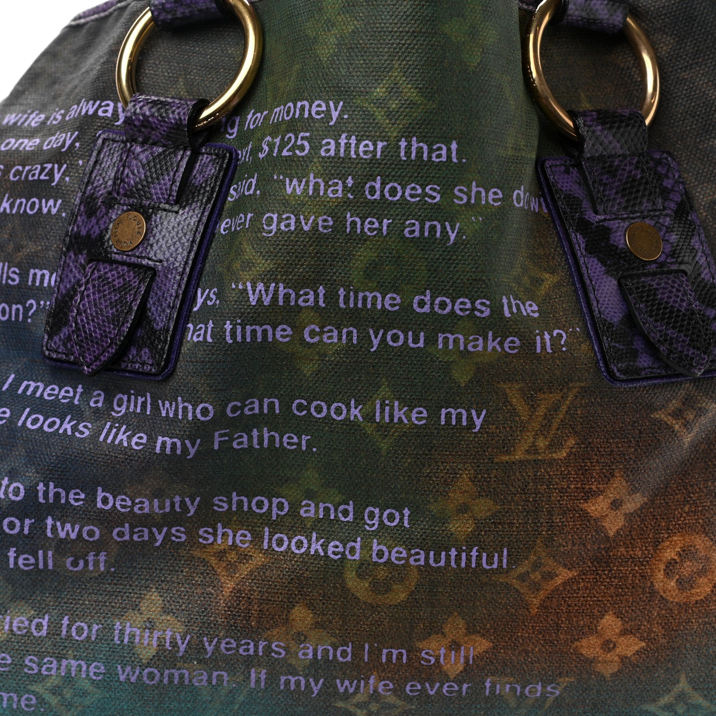 Richard Prince Monogram Karung Heartbreak Jokes Tote