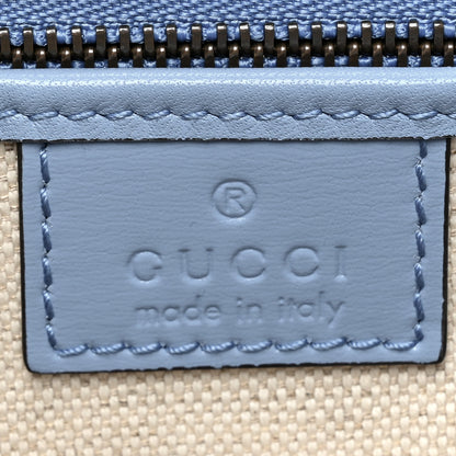 Gucci Boarded Dyana Lux Calfskin Web Small Bamboo 1947 Top Handle Bag Blue 6 of 9