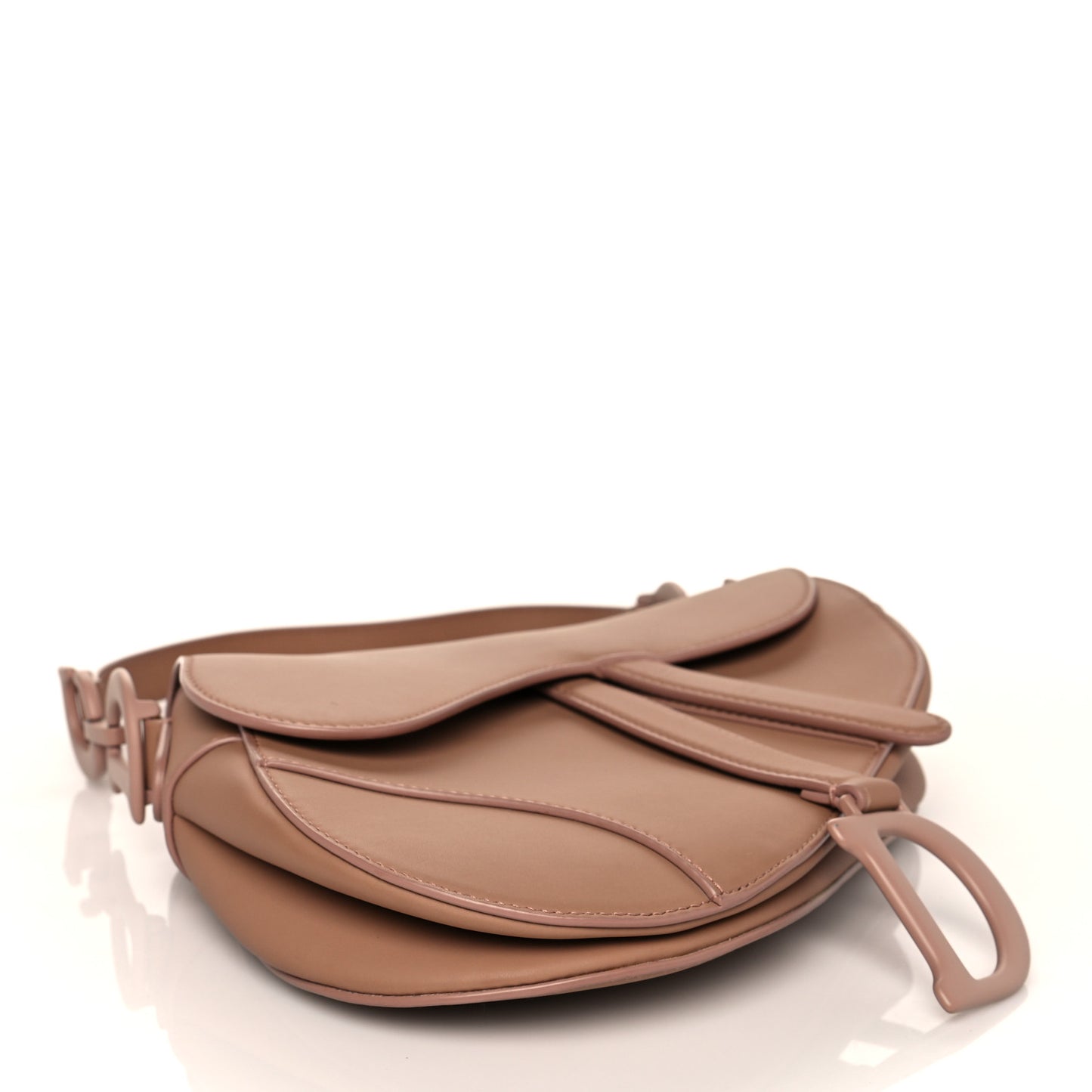 Ultra Matte Calfskin Saddle Bag Blush