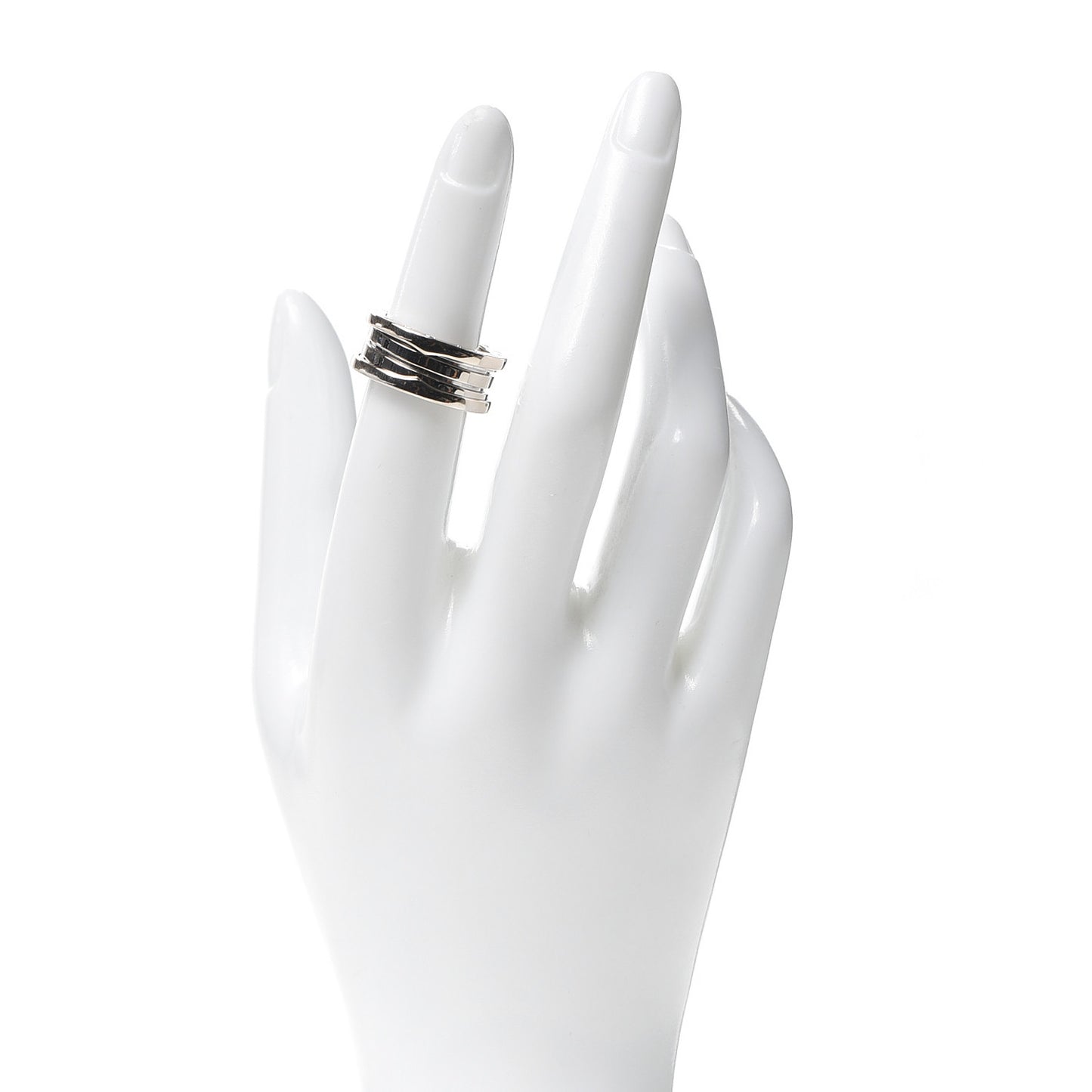 18K White Gold B.Zero1 Three-Band Ring 51 5.75