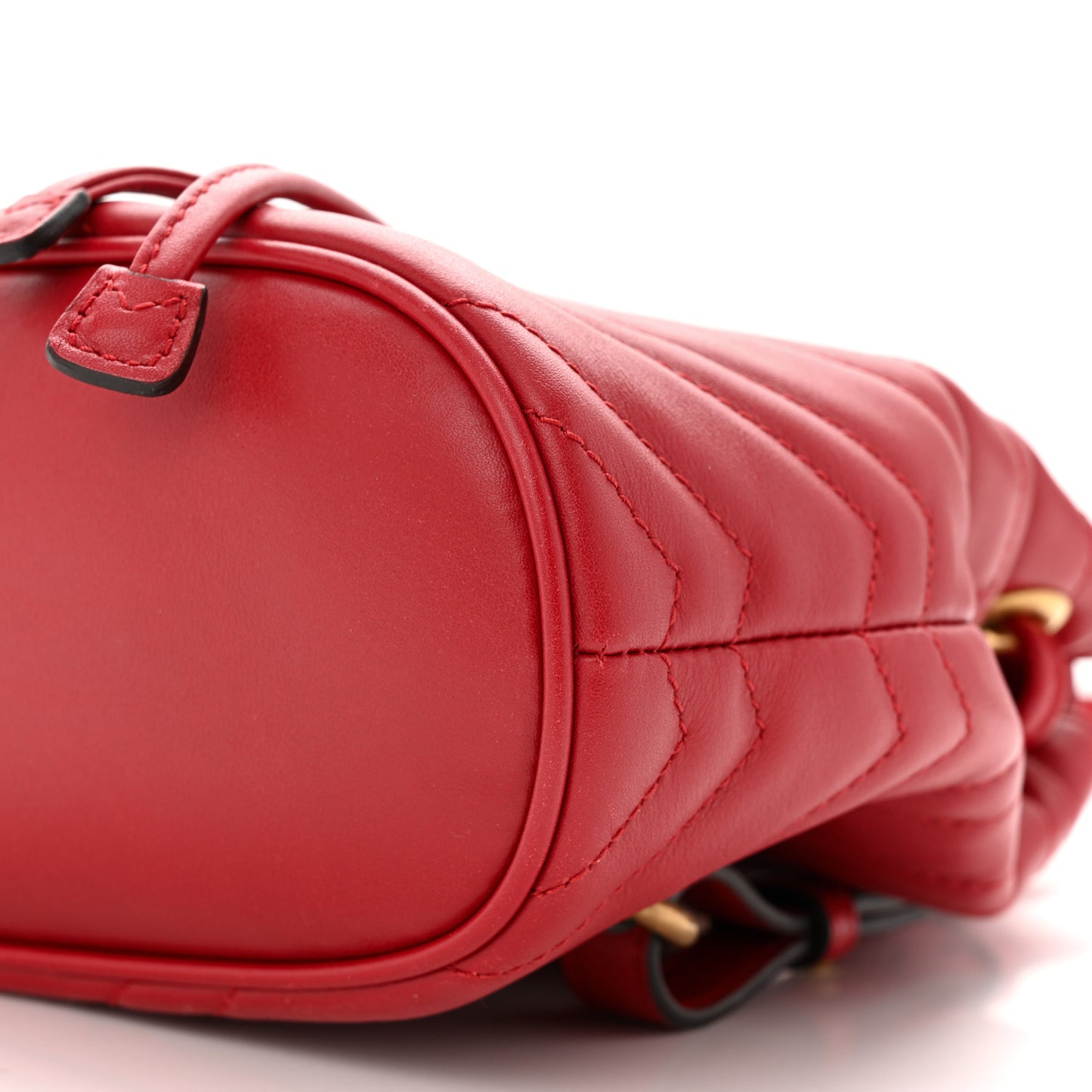 Calfskin Matelasse GG Marmont Flap Backpack Hibiscus Red