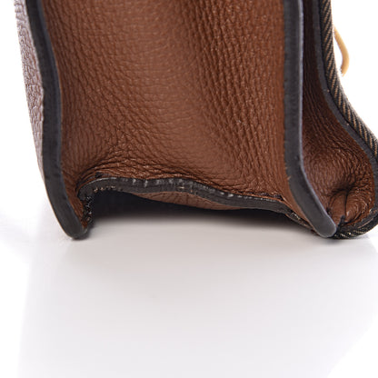 Burberry Derby Calfskin House Check Small Macken Crossbody Bag Tan 15 of 18