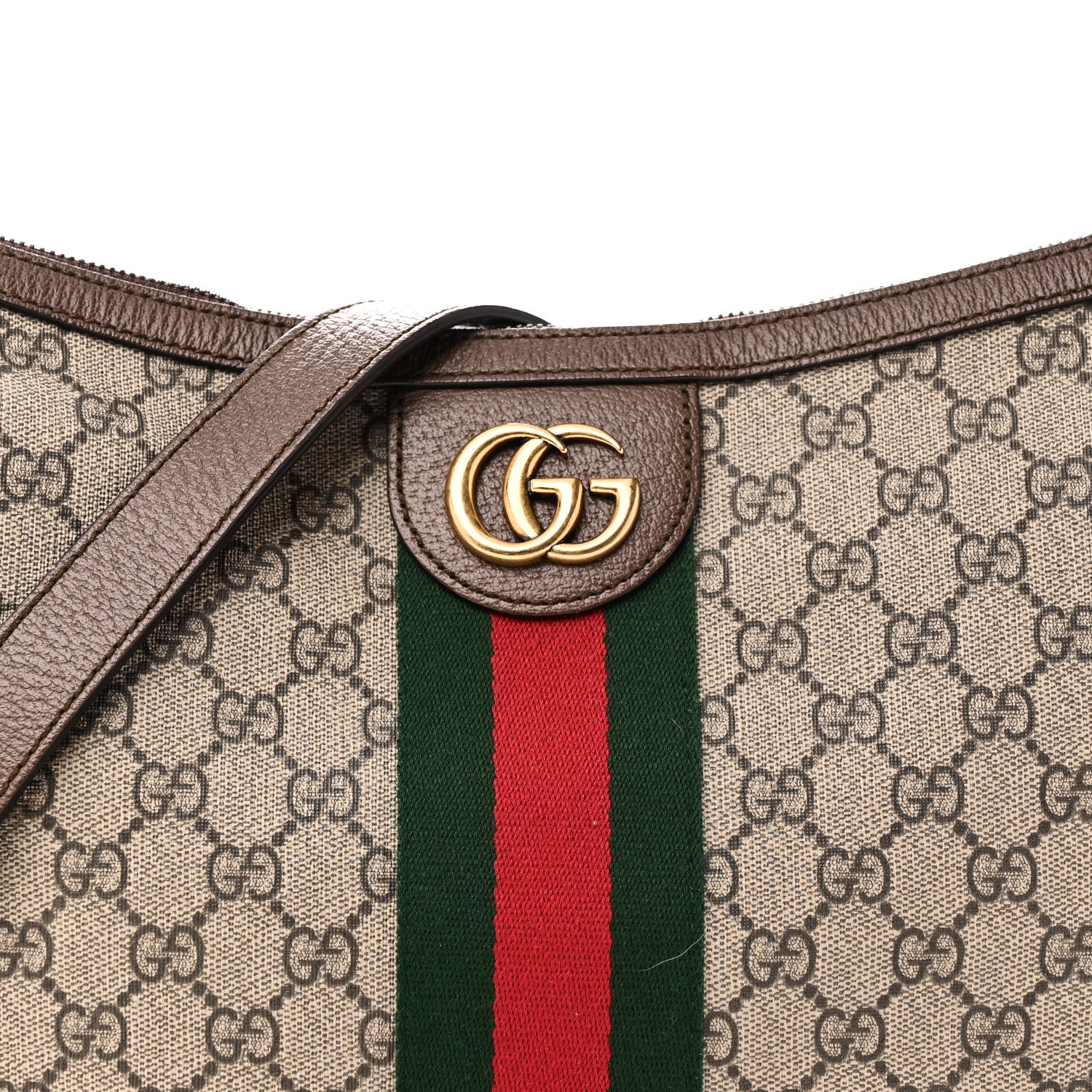 Gucci GG Supreme Monogram Web Small Ophidia Half Moon Hobo Brown 8 of 10