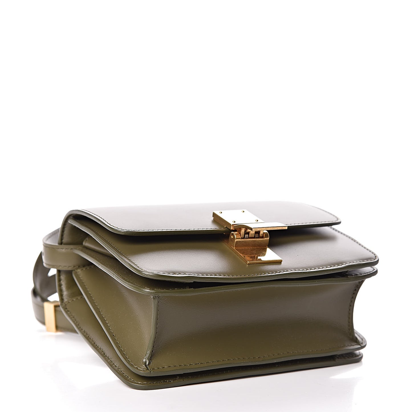 Box Calfskin Small Classic Box Flap Bag Army Green