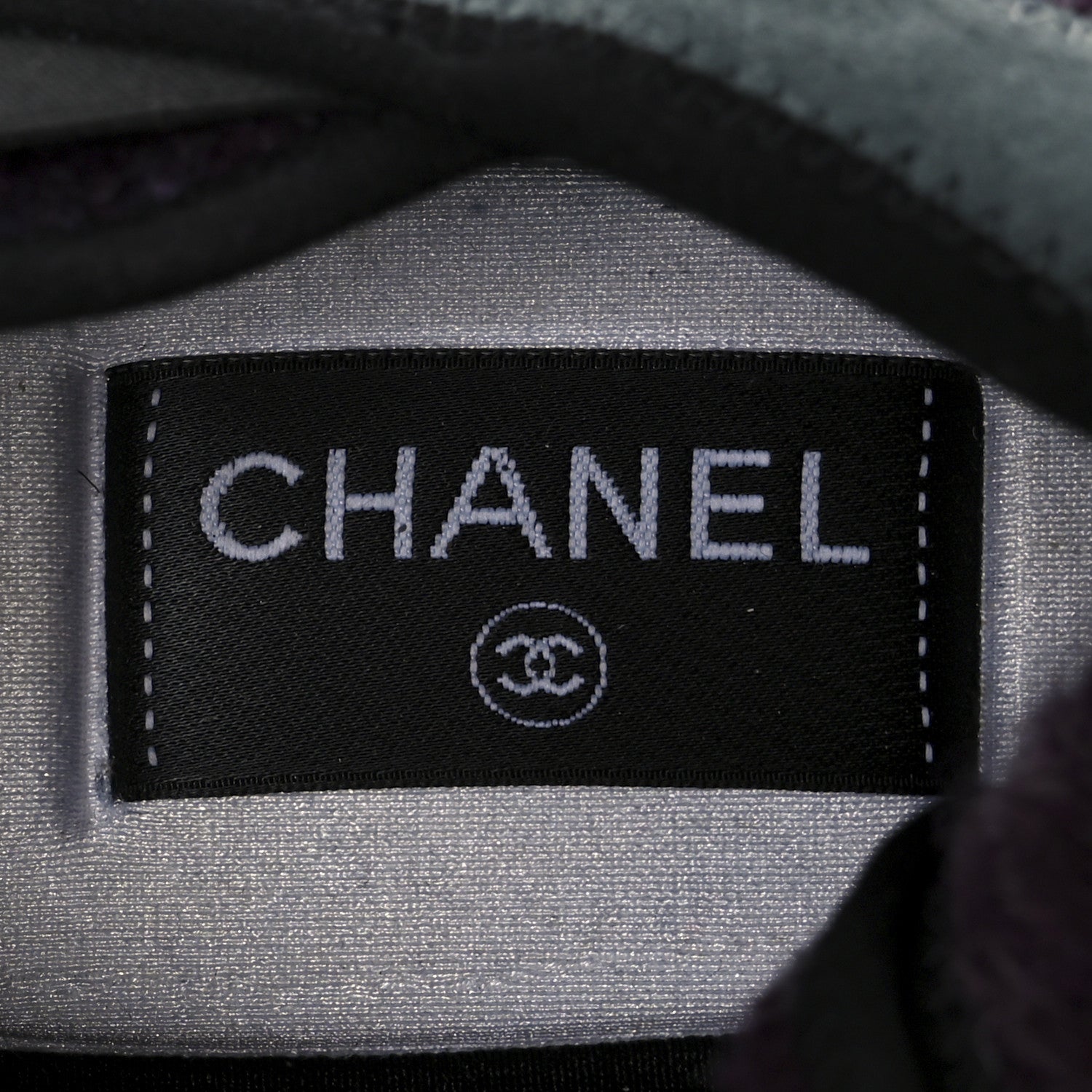 Chanel Fabric Suede Calfskin CC Sneakers 41 Blue Black Purple 8 of 9
