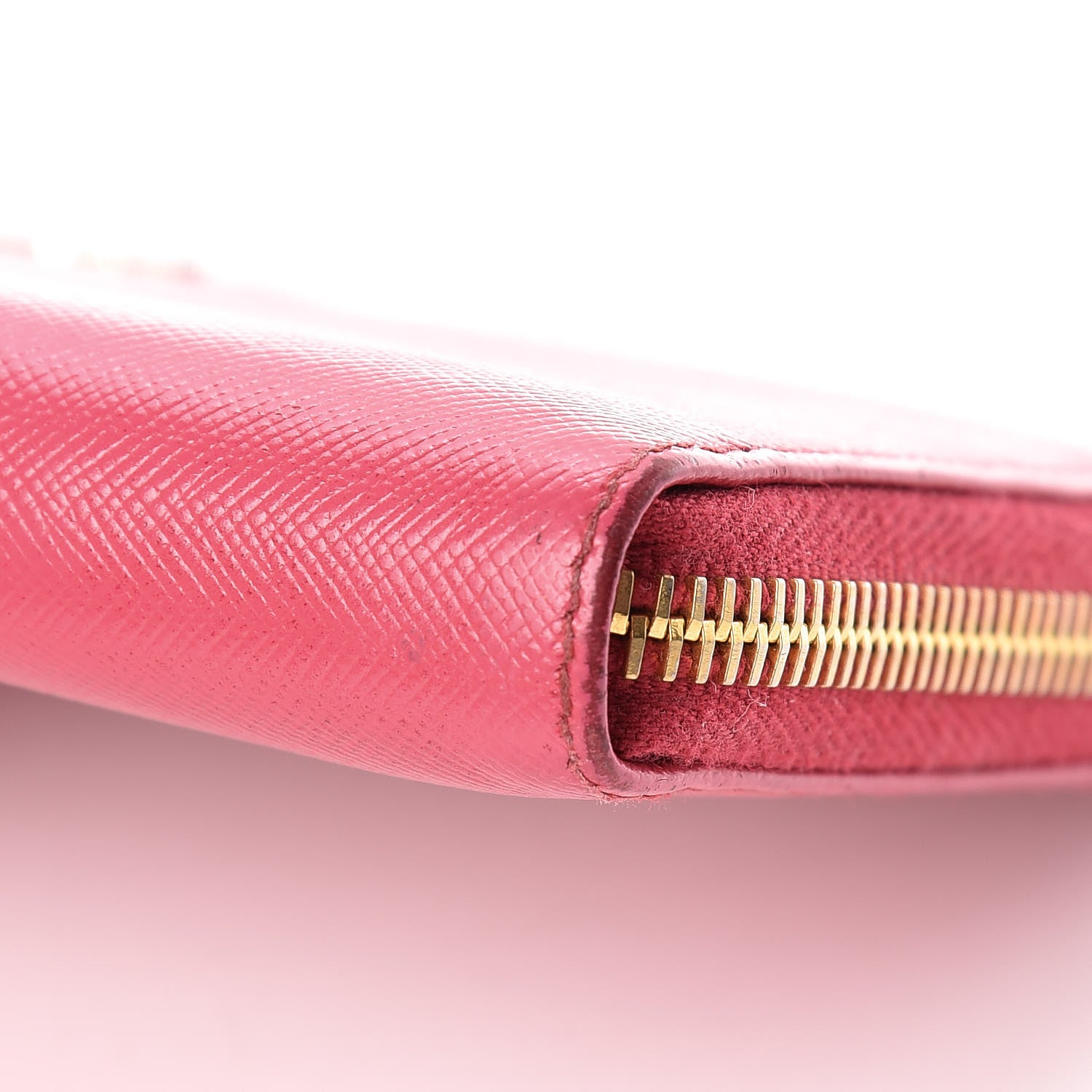 Prada Saffiano Zip Around Wallet Peonia 12 of 19