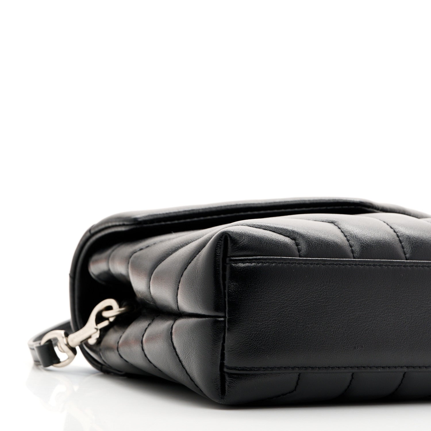 Saint Laurent Calfskin Y Quilted Monogram Toy Loulou Crossbody Bag Black 9 of 11