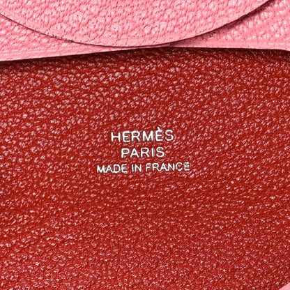 Hermes Chevre Mysore Verso Bastia Coin Purse Rose Confetti Brique 6 of 9