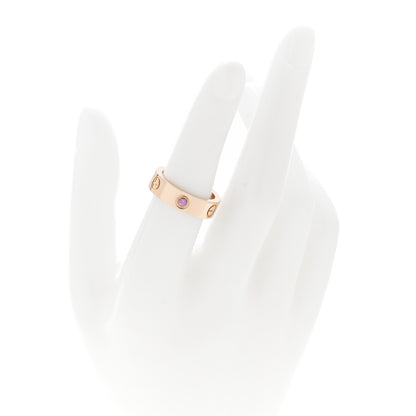 Cartier 18K Pink Gold Pink Sapphire 5.5mm LOVE Ring 52 6 2 of 4