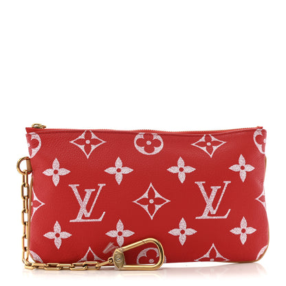 Louis Vuitton Calfskin Monogram Speedy P9 Bandouliere 50 Pochette Red 1 of 7