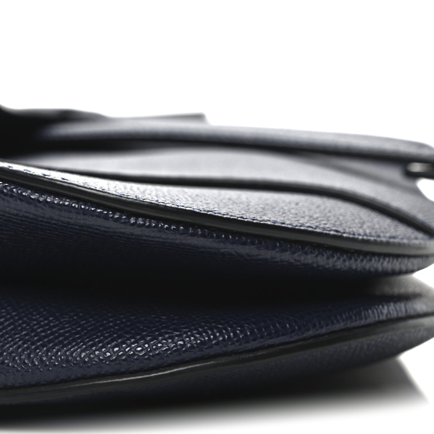 Grained Calfskin Saddle Bag Navy