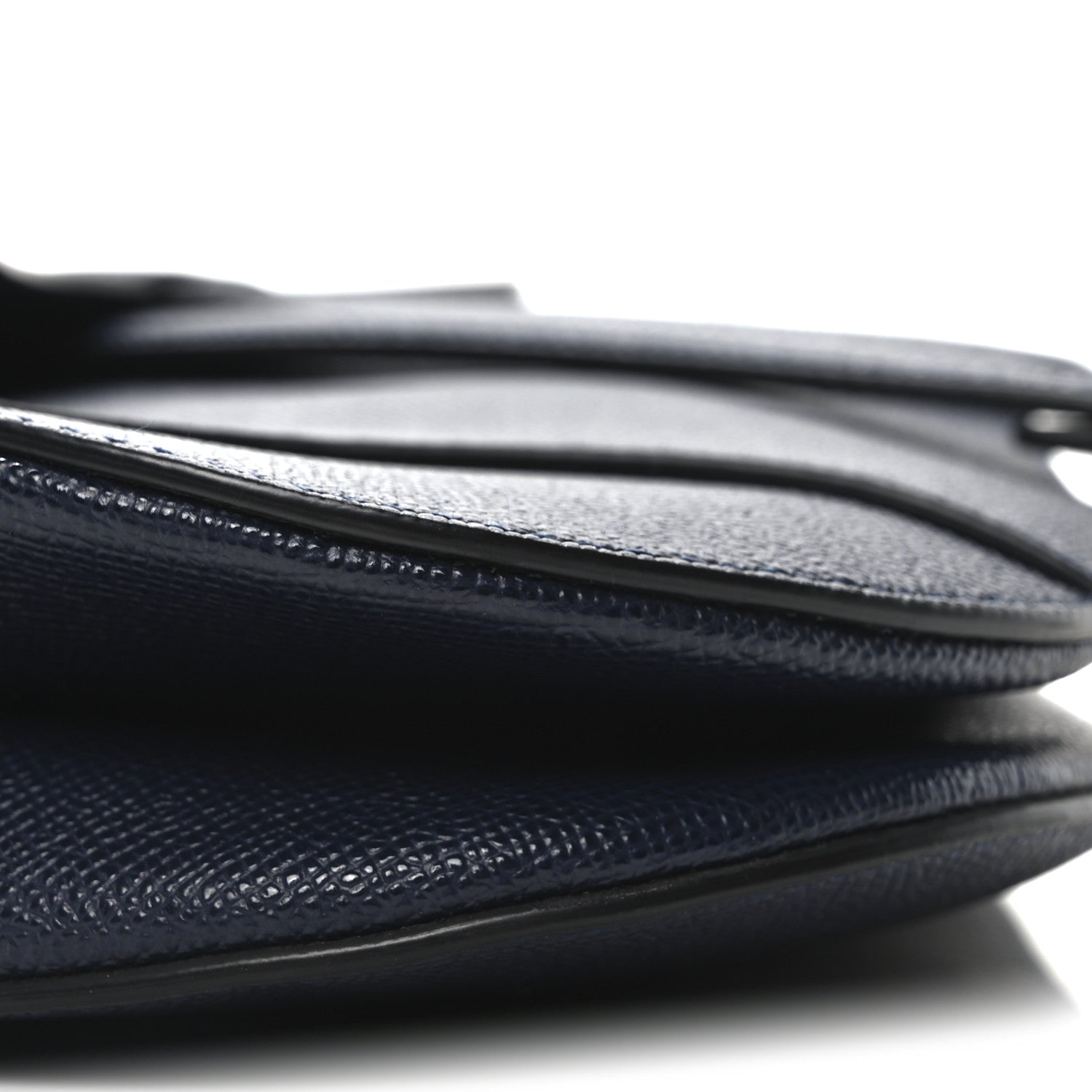 Christian Dior Grained Calfskin Saddle Bag Navy 9 of 11