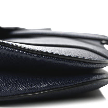 Christian Dior Grained Calfskin Saddle Bag Navy 9 of 11
