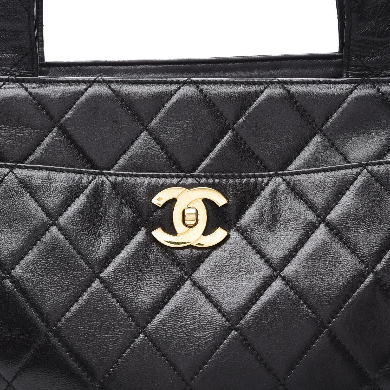 Chanel Lambskin Quilted CC Shoulder Bag Black 11 of 11