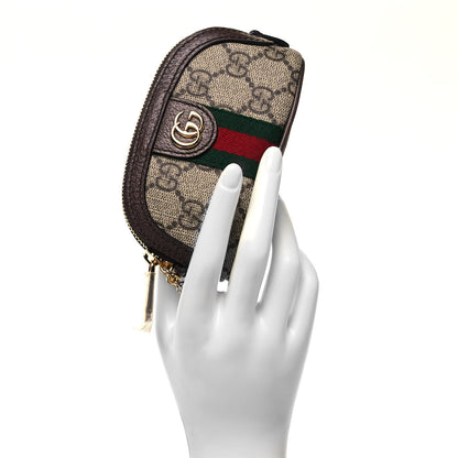Gucci GG Supreme Monogram Web Ophidia Dome Key Pouch Beige New Acero 6 of 6