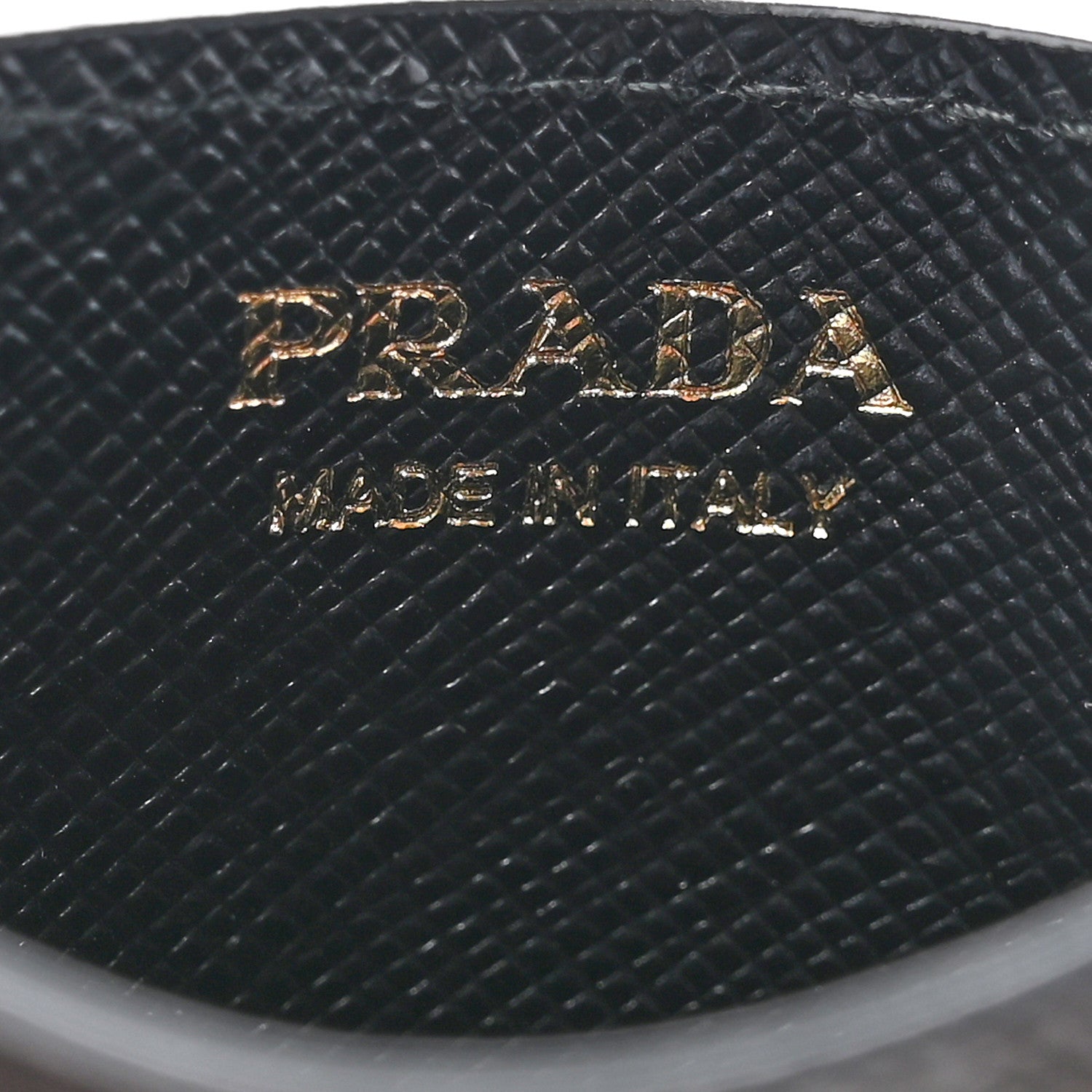 Prada Saffiano Triangle Card Case Black 6 of 7