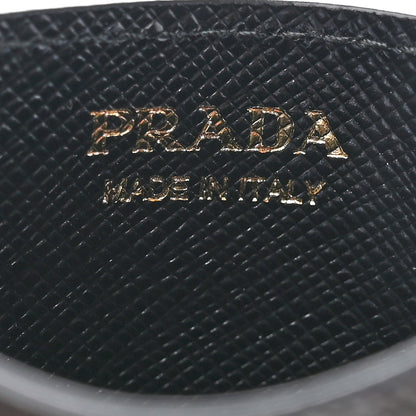 Prada Saffiano Triangle Card Case Black 6 of 7
