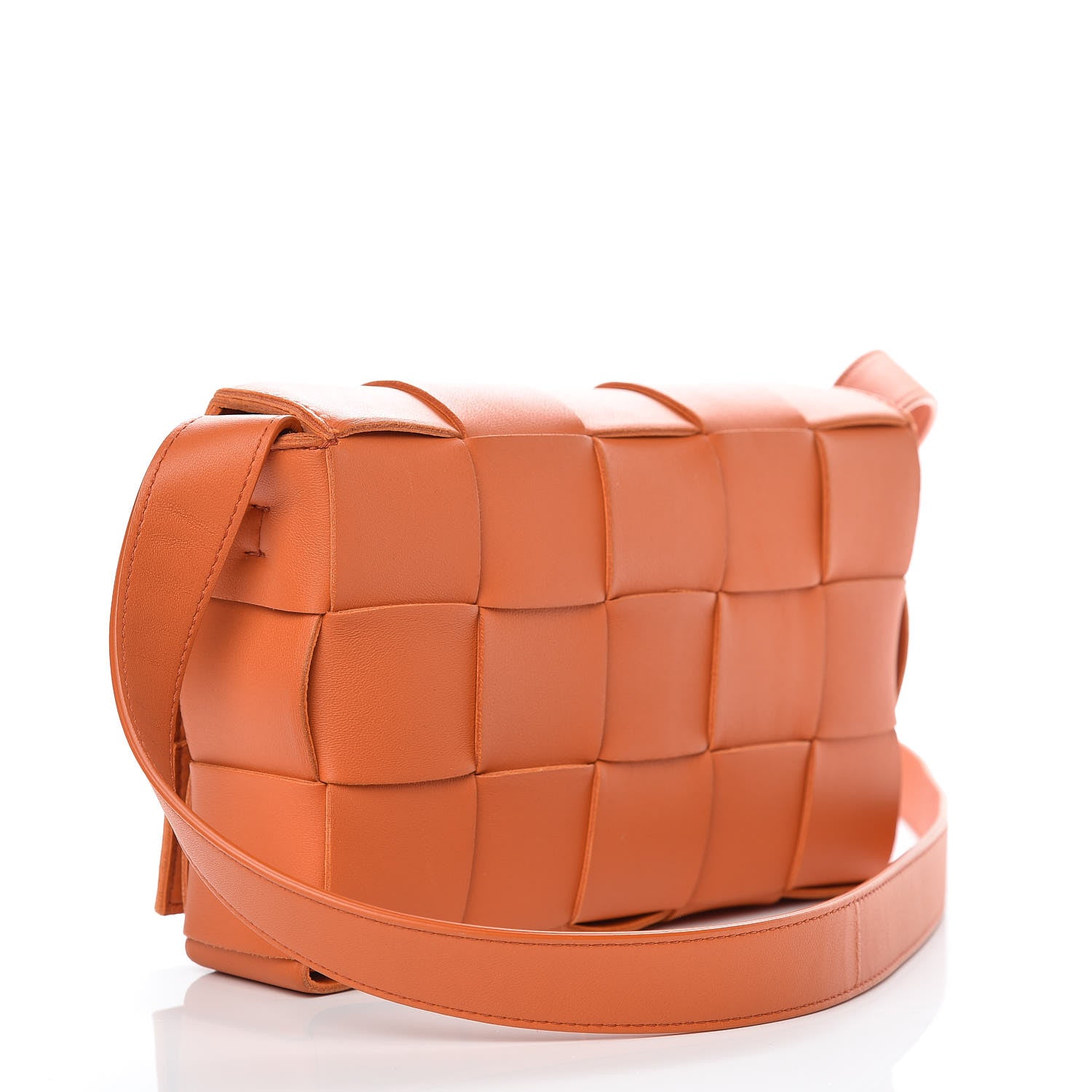Bottega Veneta Nappa Maxi Intreccio Cassette Bag Burned Orange 3 of 10