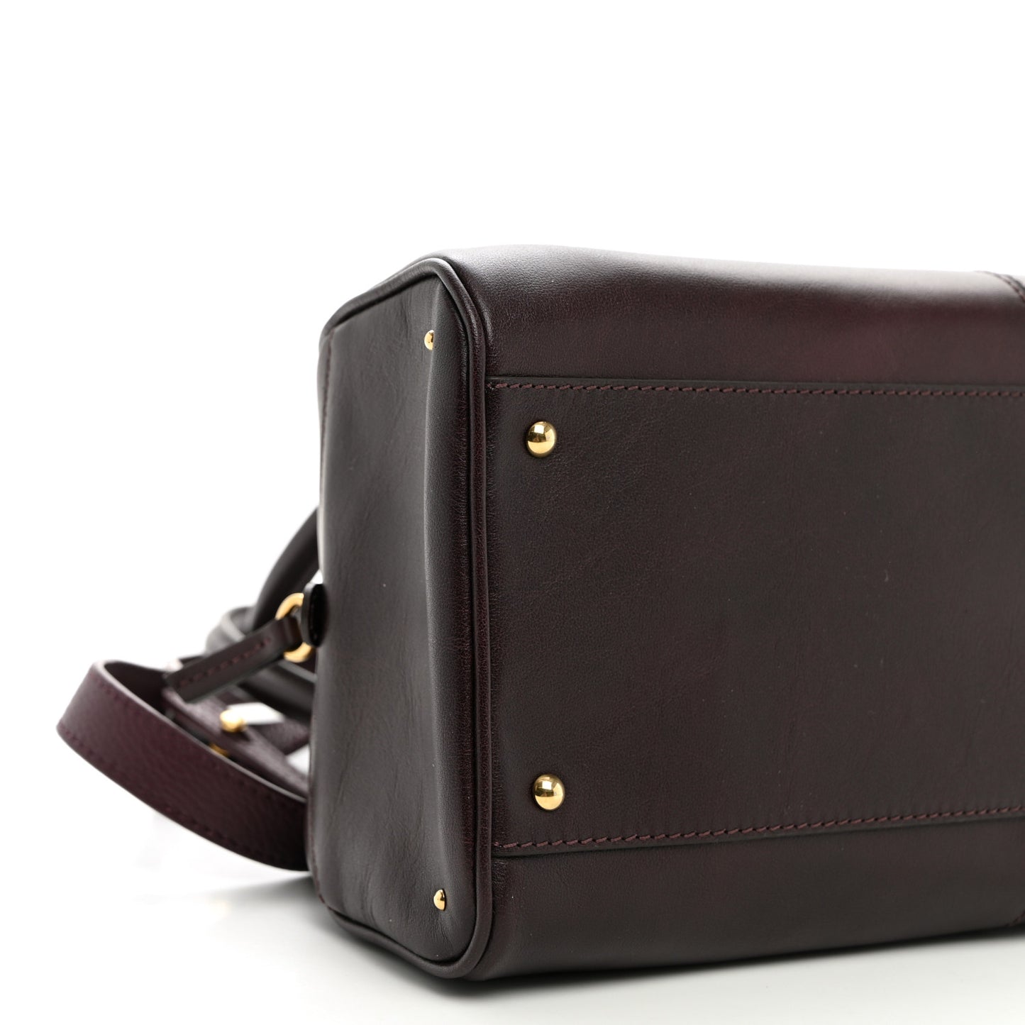 Smooth Calfskin Charms Bowling Bag Perfect Plum