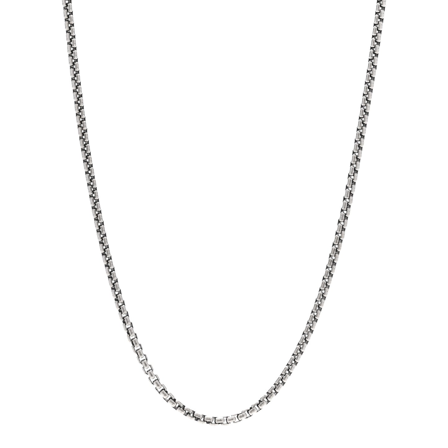 Sterling Silver 2.7mm Small Box Chain Necklace 22"
