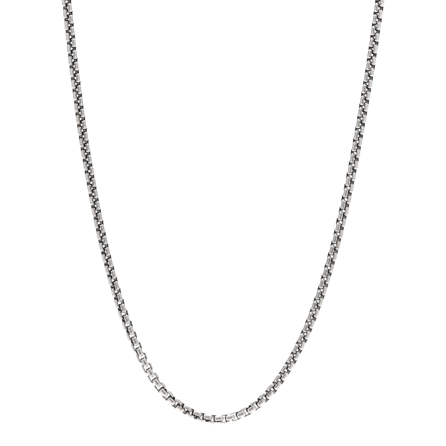 David Yurman Sterling Silver 2.7mm Small Box Chain Necklace 22" 1 of 5
