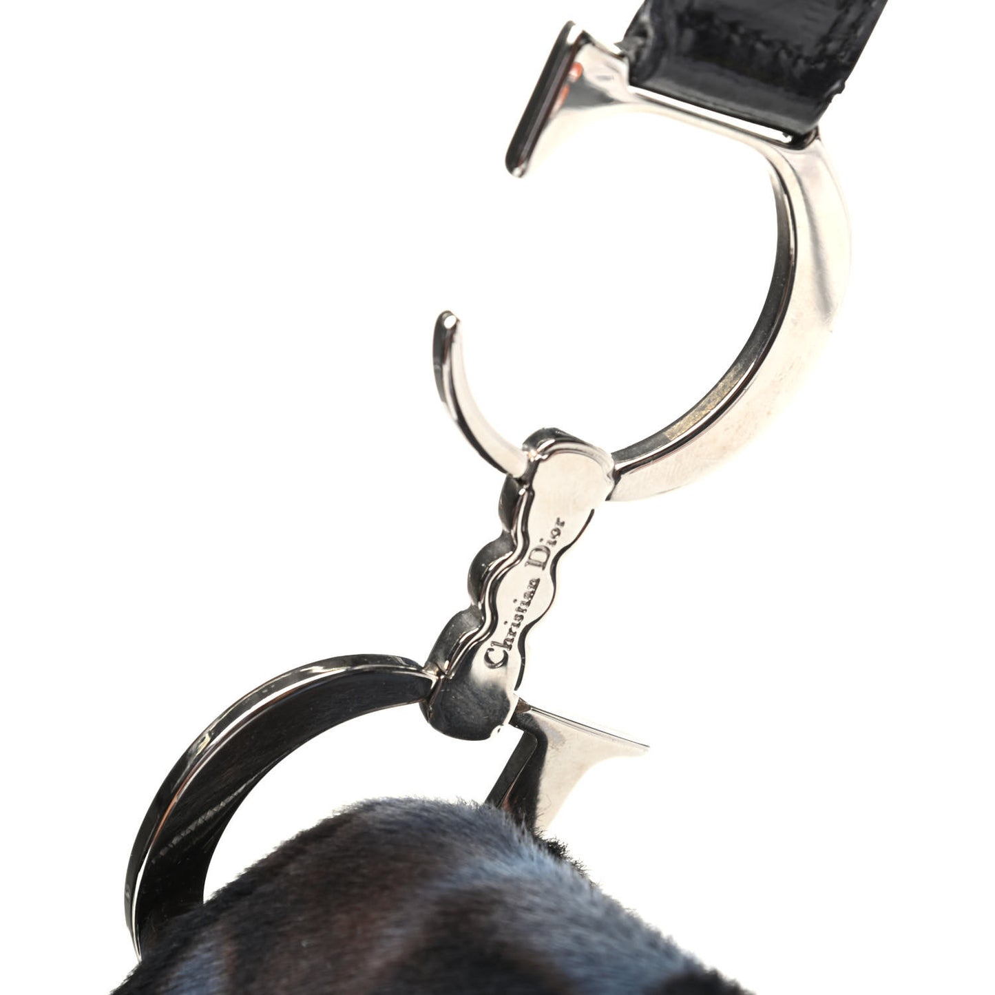 Pony Hair Double Saddle Bag Blue Brown
