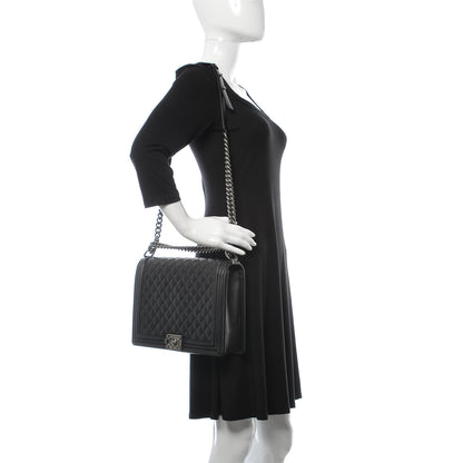 Chanel Calfskin Quilted Large Boy Flap Black 2 of 11