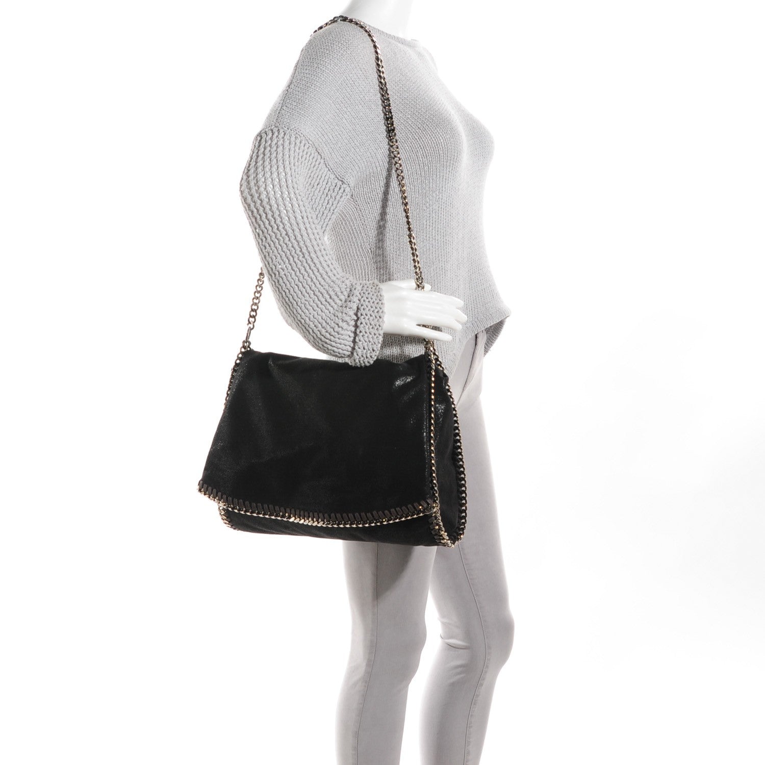 Stella McCartney Shaggy Deer Falabella Messenger Black 2 of 9