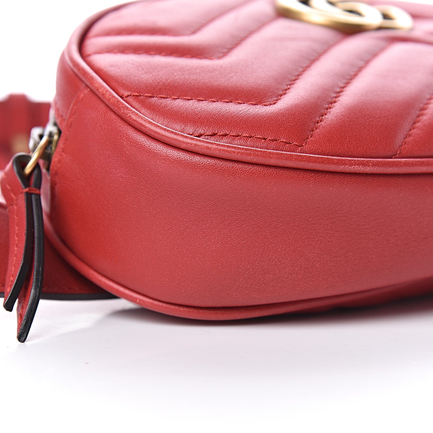 Calfskin Matelasse GG Marmont Belt Bag 85 34 Hibiscus Red