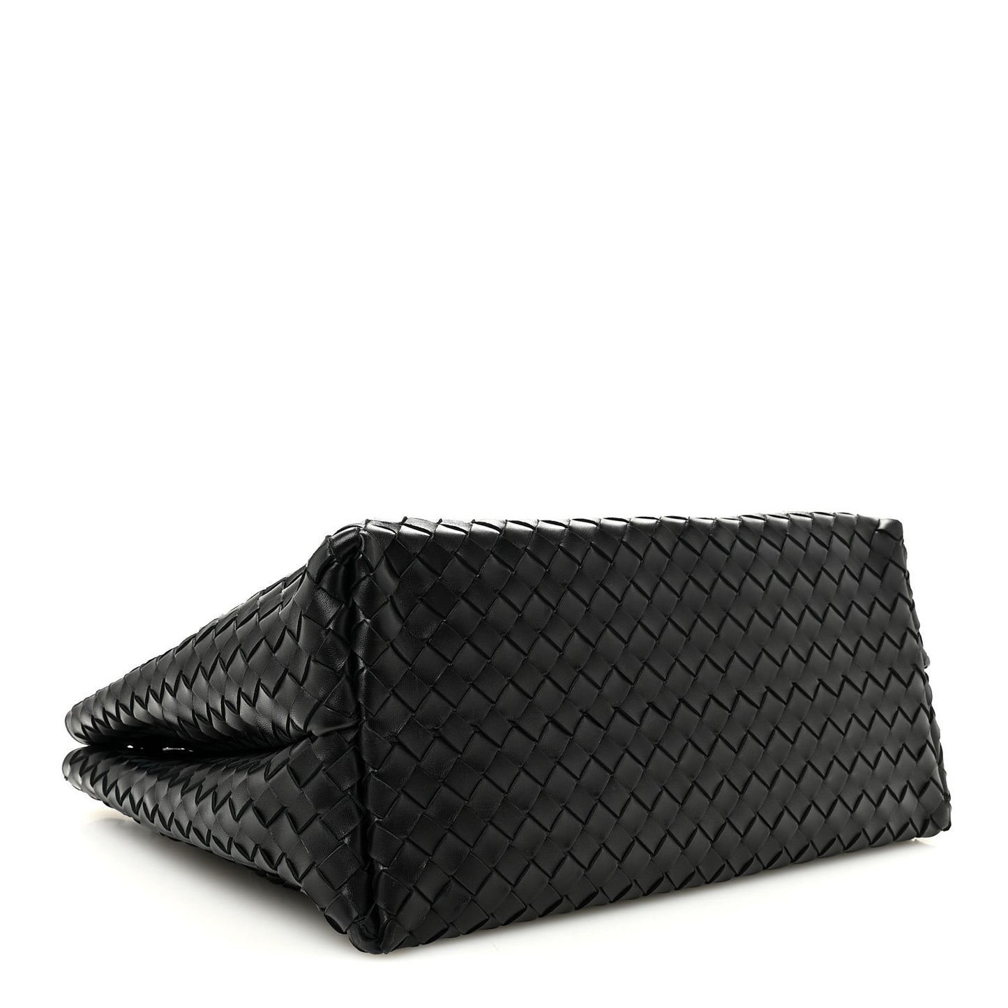 Nappa Intrecciato Large Andiamo Shoulder Bag Black