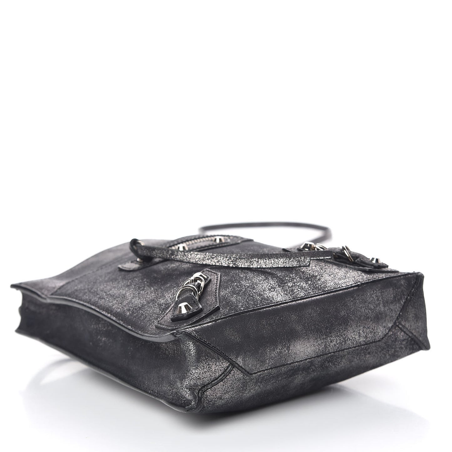 Metallic Calfskin Milkyway Papier Crossbody Bag Black
