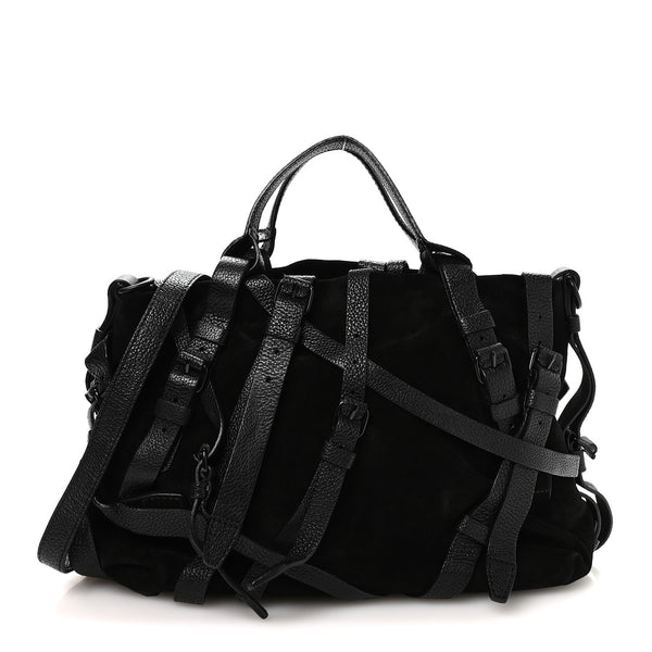 名作【Alexander Wang】「Kirsten」ベルト スウェードトート Alexander Wang Suede Kirsten Satchel Black 1876657 – FASHIONPHILE