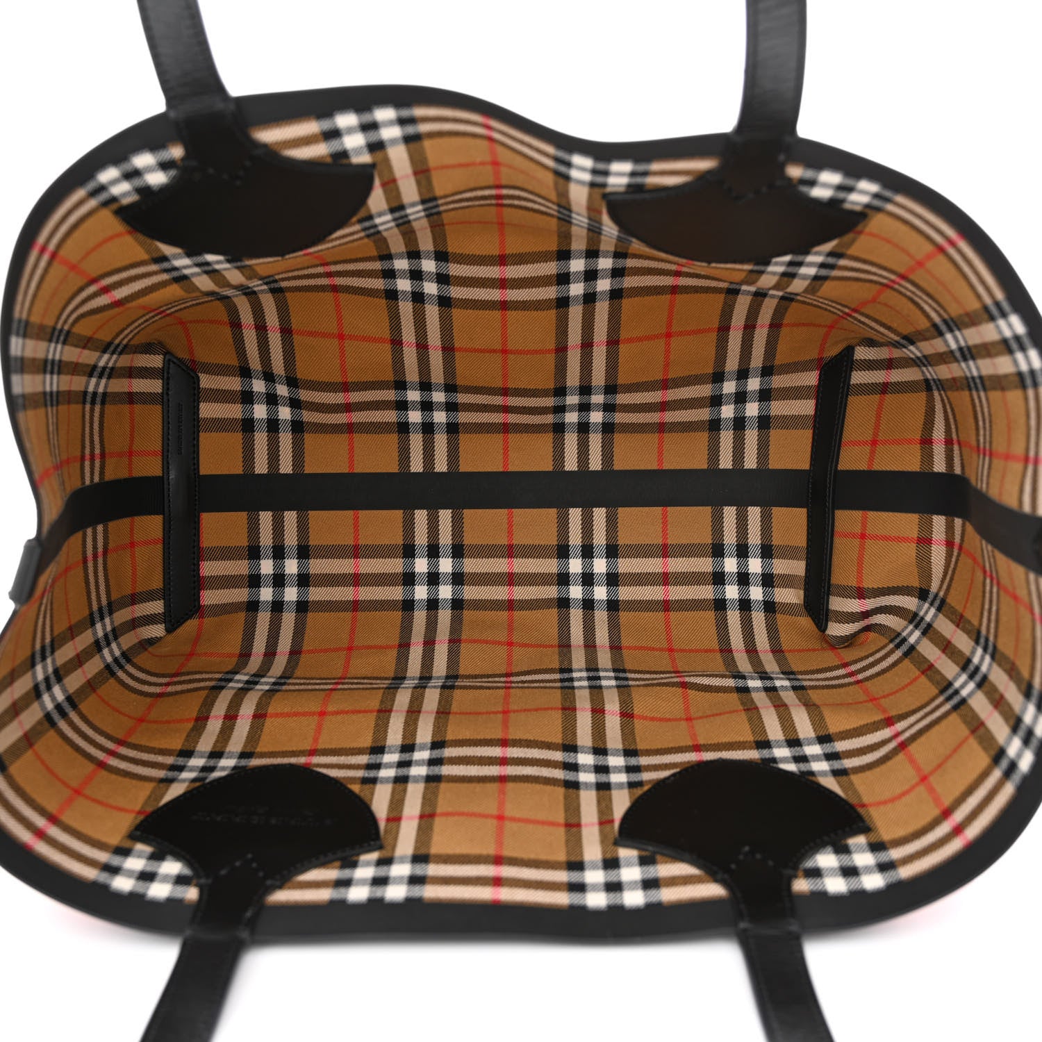 Burberry Vintage Check Medium The Giant Reversible Tote Antique Yellow Bright Red 15 of 20