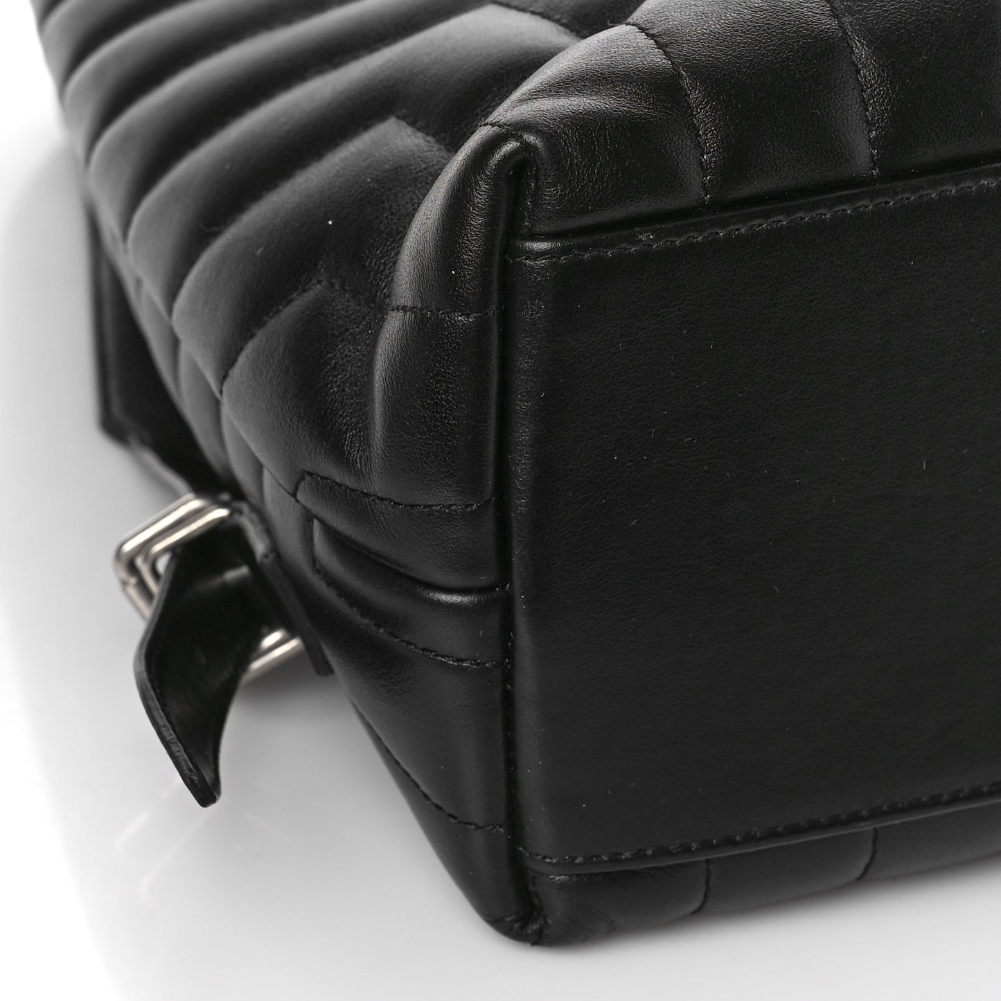 Calfskin Y Quilted Monogram Medium Loulou Backpack Black