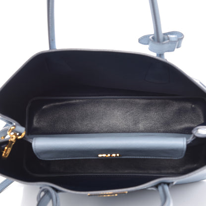Prada Saffiano Cuir Small Double Bag Astrale 6 of 7